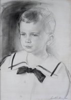 David Graphite and gouache on prepared paper 20 x 14